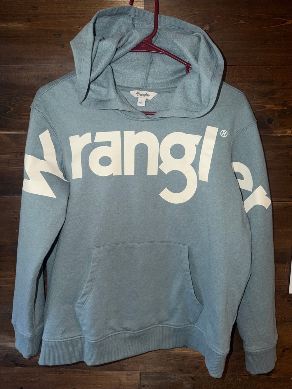 Wrangler Light Blue Logo Pullover Hoodie for Kids